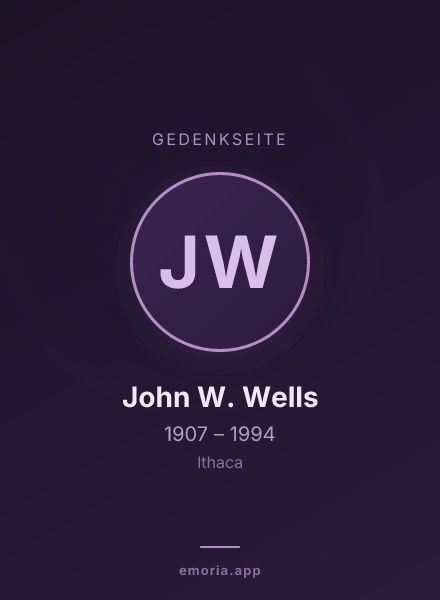 Gedenkportrait von John W. Wells