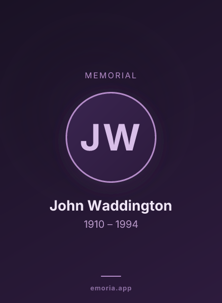 Memorial portrait of John Waddington
