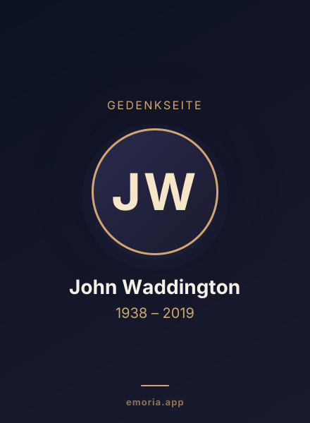 Gedenkportrait von John Waddington