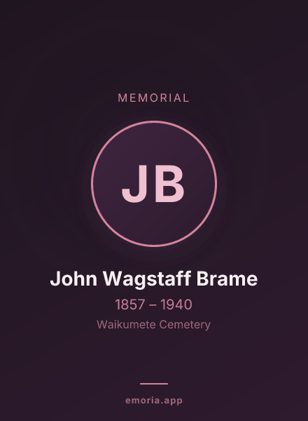Memorial portrait of John Wagstaff Brame