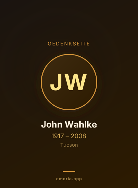 Gedenkportrait von John Wahlke