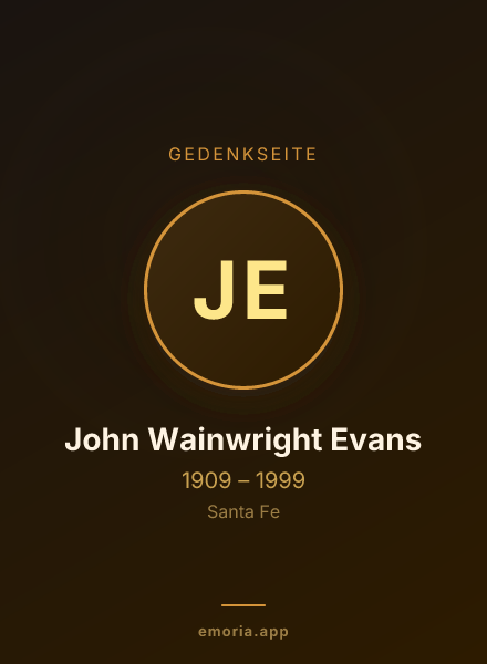 Gedenkportrait von John Wainwright Evans