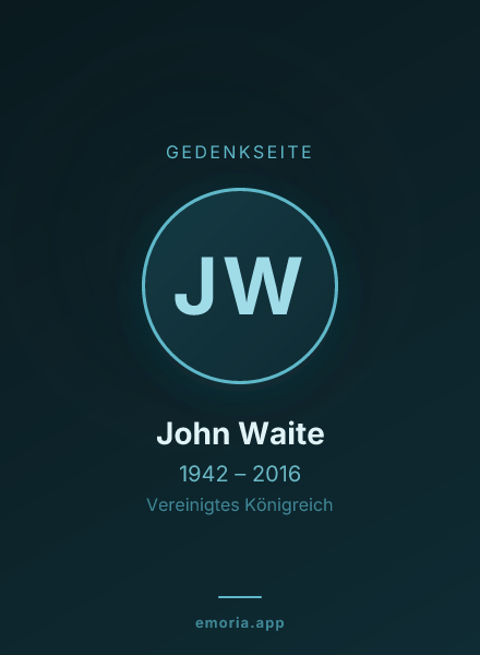 Gedenkportrait von John Waite