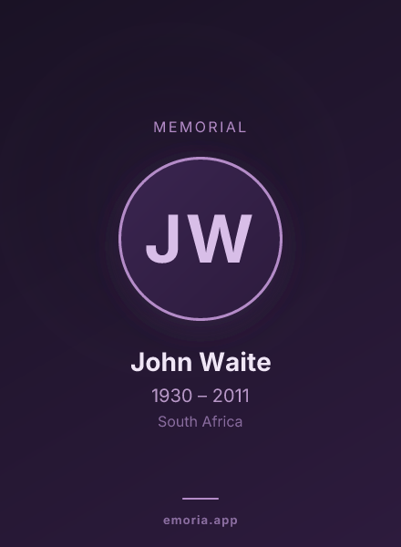Memorial portrait of John Waite