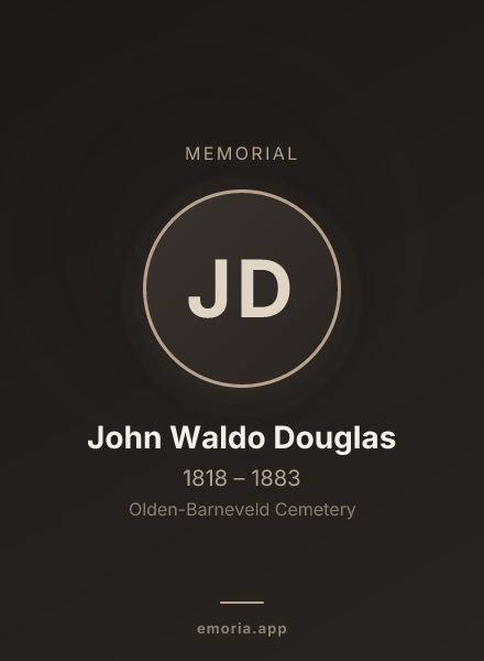 Memorial portrait of John Waldo Douglas
