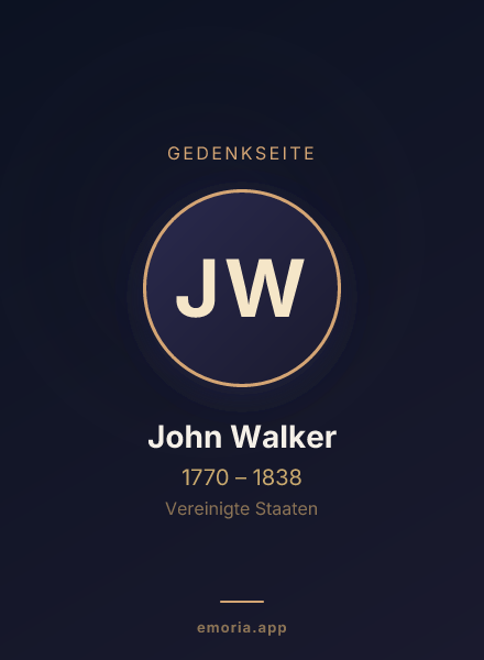 Gedenkportrait von John Walker