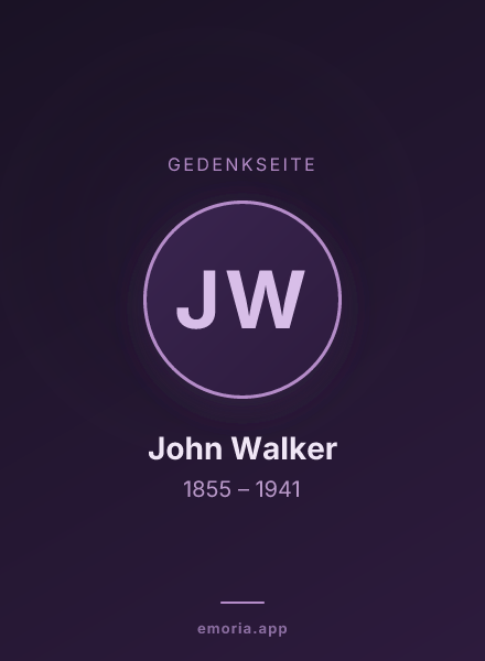 Gedenkportrait von John Walker