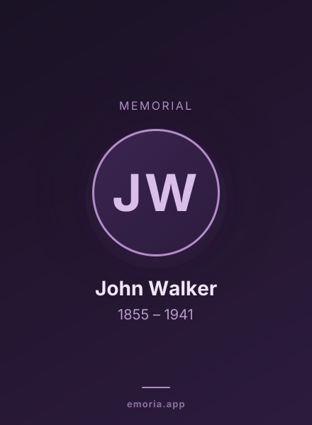 Memorial portrait of John Walker