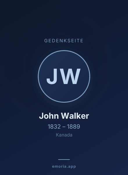Gedenkportrait von John Walker