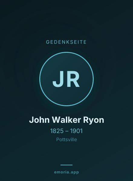 Gedenkportrait von John Walker Ryon