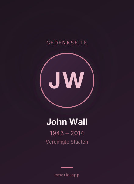 Gedenkportrait von John Wall