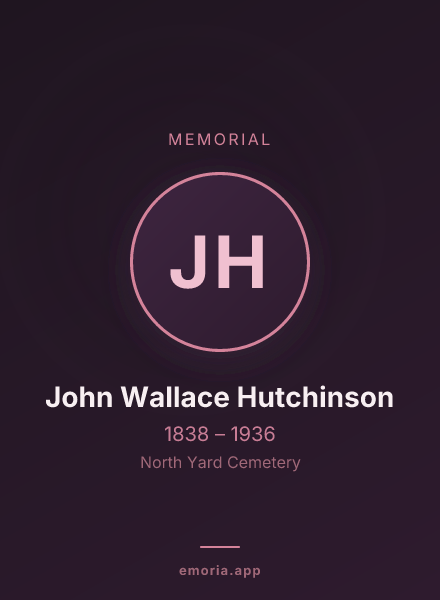 Memorial portrait of John Wallace Hutchinson