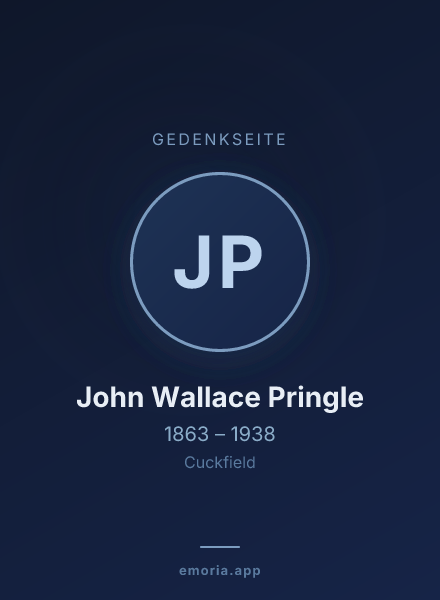 Gedenkportrait von John Wallace Pringle