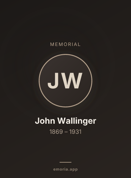 Memorial portrait of John Wallinger