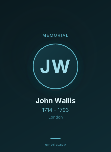 Memorial portrait of John Wallis