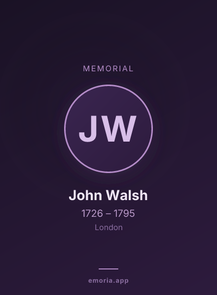 Memorial portrait of John Walsh