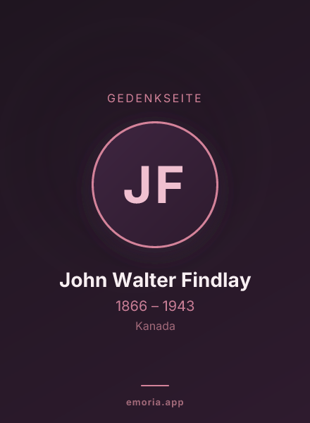 Gedenkportrait von John Walter Findlay