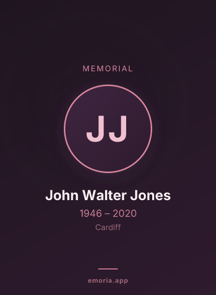 Memorial portrait of John Walter Jones