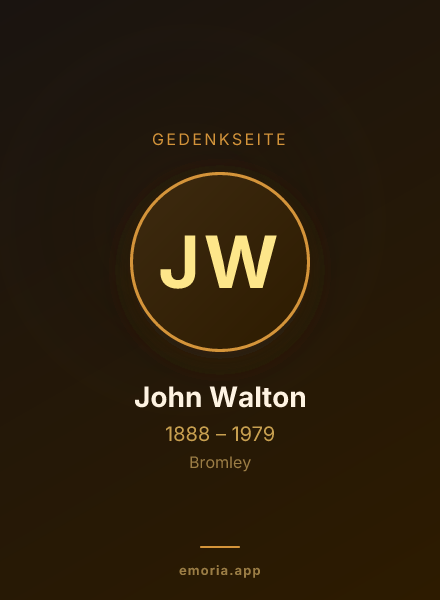 Gedenkportrait von John Walton