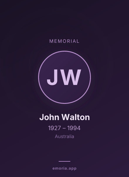 Memorial portrait of John Walton