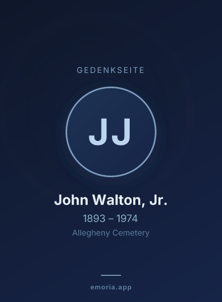 Gedenkportrait von John Walton, Jr.