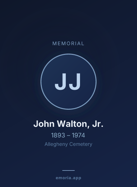Memorial portrait of John Walton, Jr.