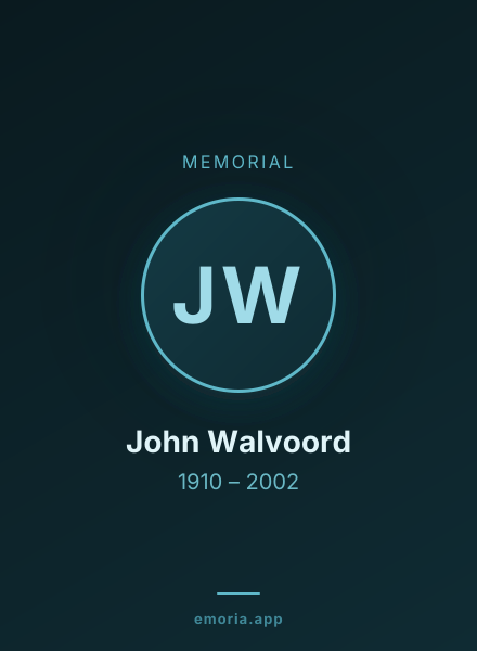 Memorial portrait of John Walvoord