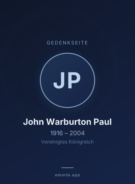 Gedenkportrait von John Warburton Paul