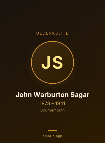 Gedenkportrait von John Warburton Sagar