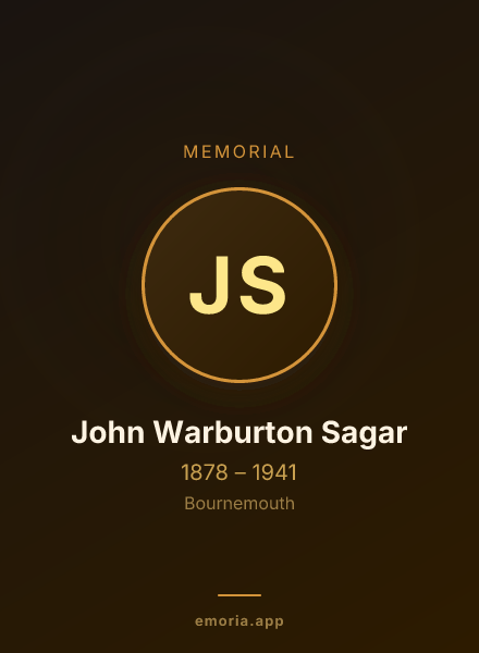 Memorial portrait of John Warburton Sagar