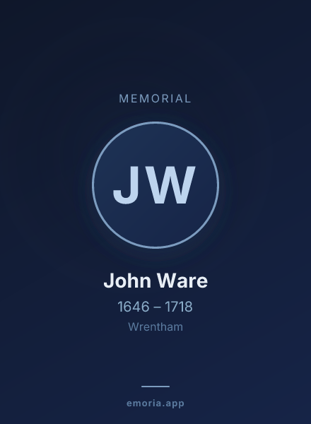 Memorial portrait of John Ware
