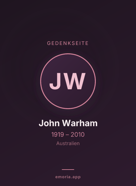 Gedenkportrait von John Warham