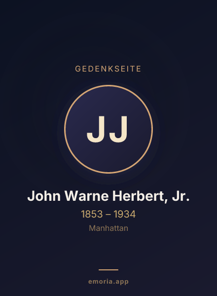 Gedenkportrait von John Warne Herbert, Jr.