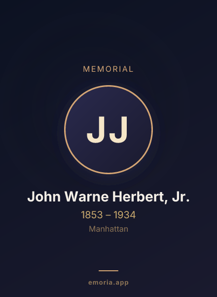 Memorial portrait of John Warne Herbert, Jr.
