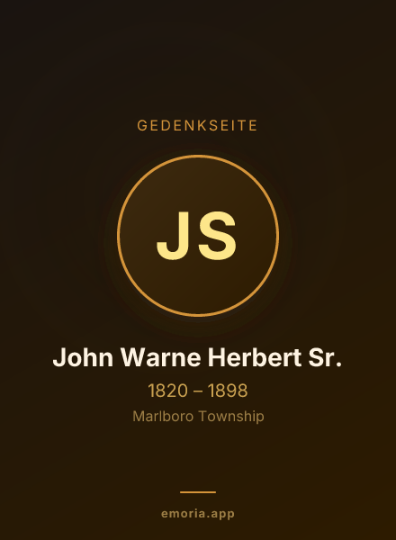 Gedenkportrait von John Warne Herbert Sr.