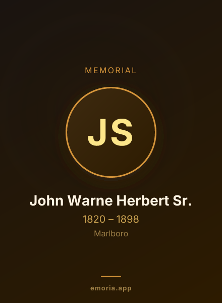 Memorial portrait of John Warne Herbert Sr.