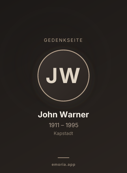 Gedenkportrait von John Warner