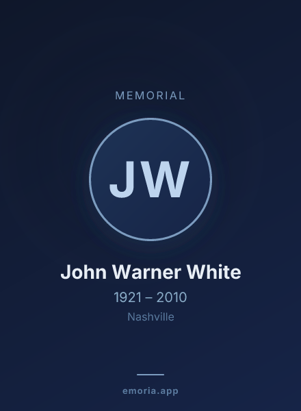 Memorial portrait of John Warner White