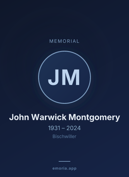 Memorial portrait of John Warwick Montgomery