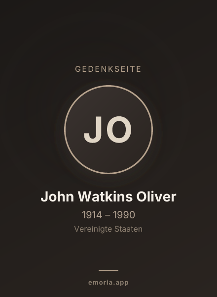 Gedenkportrait von John Watkins Oliver