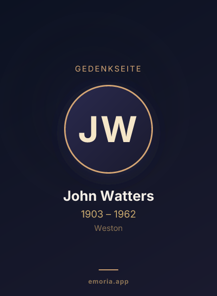Gedenkportrait von John Watters