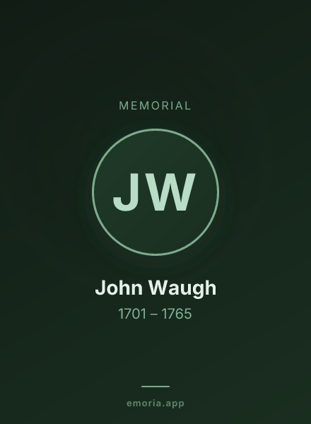Memorial portrait of John Waugh
