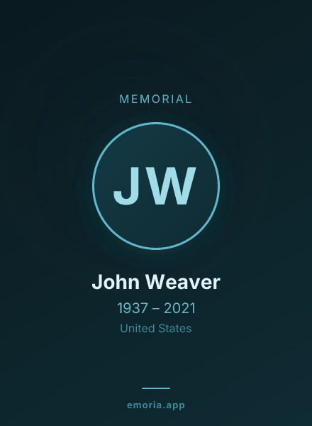 Memorial portrait of John Weaver