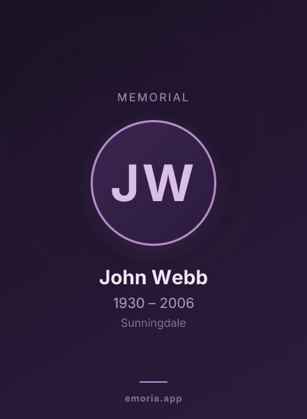 Memorial portrait of John Webb