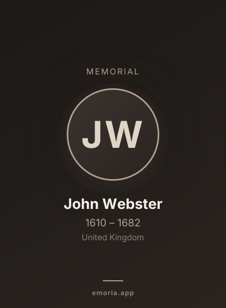 Memorial portrait of John Webster
