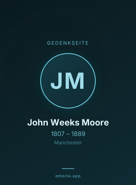 Gedenkportrait von John Weeks Moore