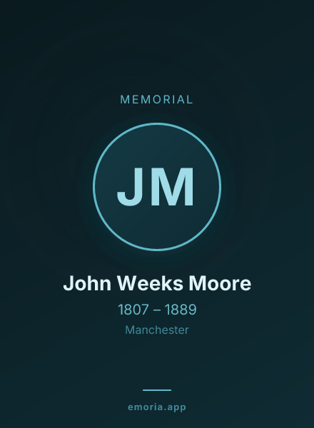 Memorial portrait of John Weeks Moore