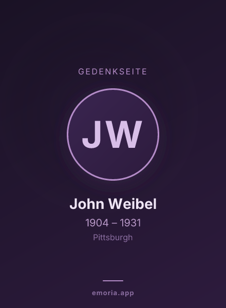 Gedenkportrait von John Weibel