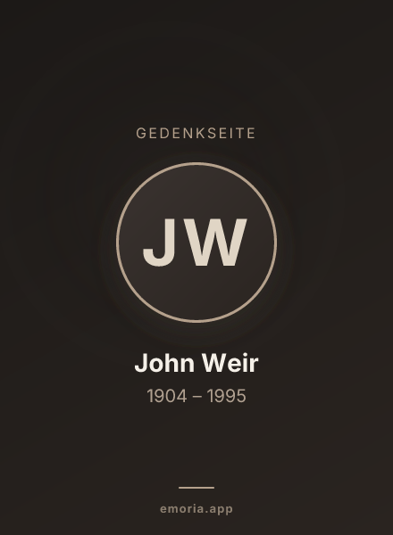 Gedenkportrait von John Weir