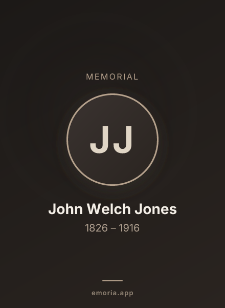 Memorial portrait of John Welch Jones